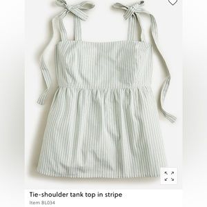 NWT J Crew size 6 tie strap striped shirt with bows!